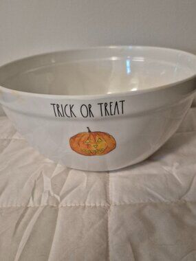 Rae Dunn Halloween Melamine Bowl 10 Inch Trick Or Treat Pumpkin